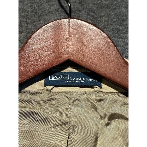 Polo Ralph Lauren Mens Tan Beige Two Button Blazer Jacket size 42L - Picture 5 of 9